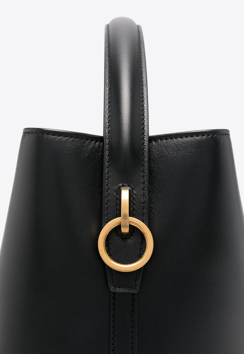 Saint Laurent Le 37 Bucket Bag in Calf Leather Black 7428282R20W_1000