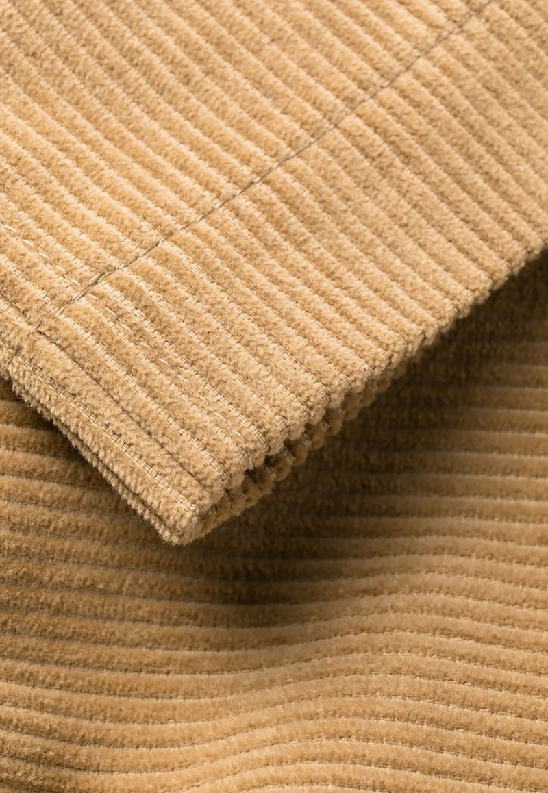 Thom Browne Corduroy Cropped Pants with Signature-Tab Camel MTU320UF0220_250