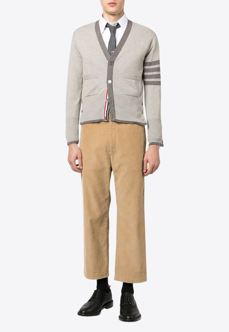 Thom Browne Corduroy Cropped Pants with Signature-Tab Camel MTU320UF0220_250