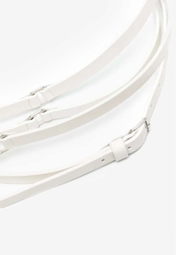 Ann Demeulemeester Kepa Leather Triple Belt White B0012593LT128_002