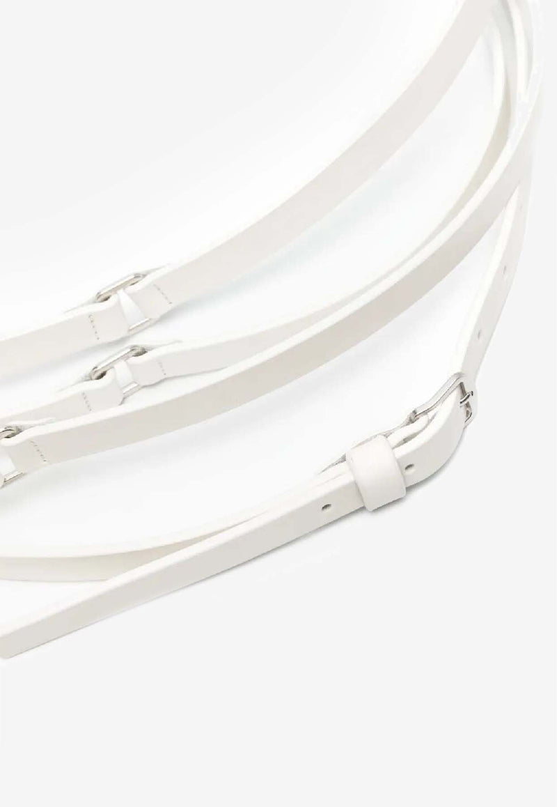 Ann Demeulemeester Kepa Leather Triple Belt White B0012593LT128_002
