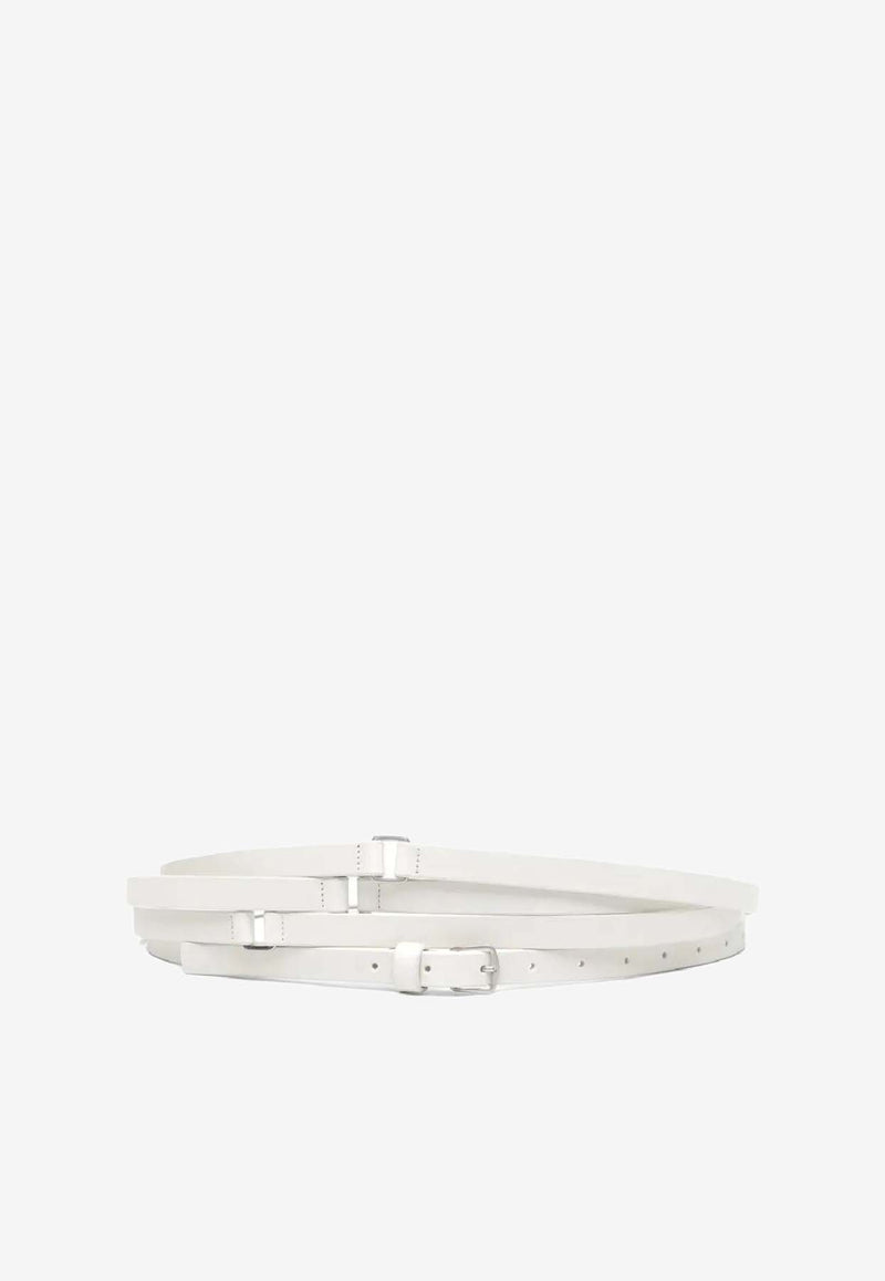 Ann Demeulemeester Kepa Leather Triple Belt White B0012593LT128_002