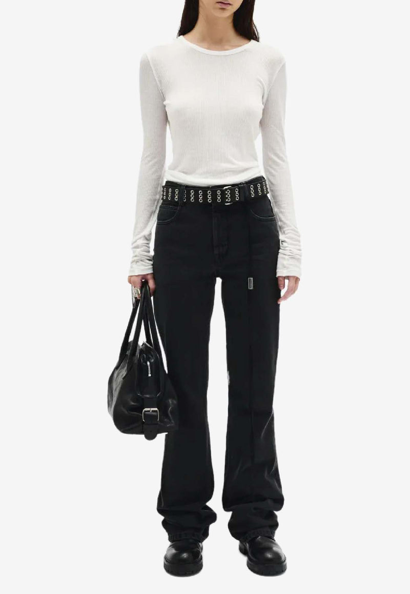 Ann Demeulemeester Fiene Long-Sleeved T-shirt White B0011488FA570_002