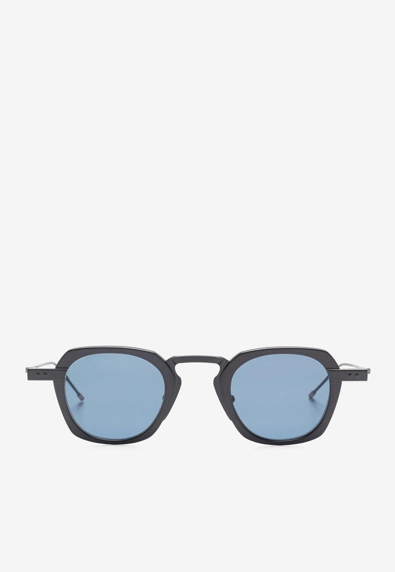 Thom Browne Signature Stripes Square Sunglasses Gray UES930AG0001_004