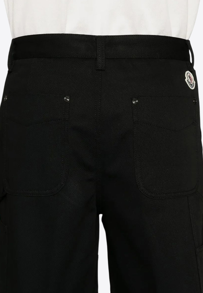 Moncler Logo Patch Cargo Shorts Black K10912B00008M6724_999