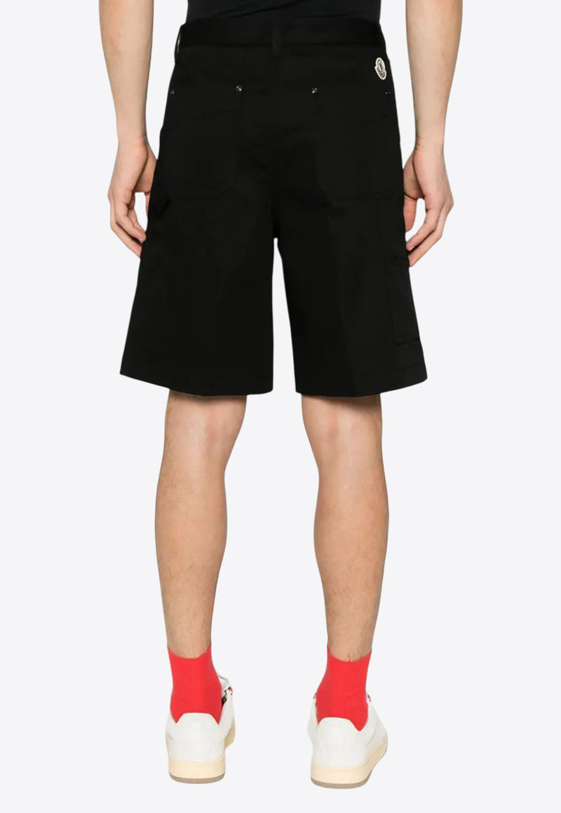 Moncler Logo Patch Cargo Shorts Black K10912B00008M6724_999