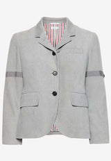 Thom Browne Single-Breasted Corduroy Blazer Gray FBC812OF022_055