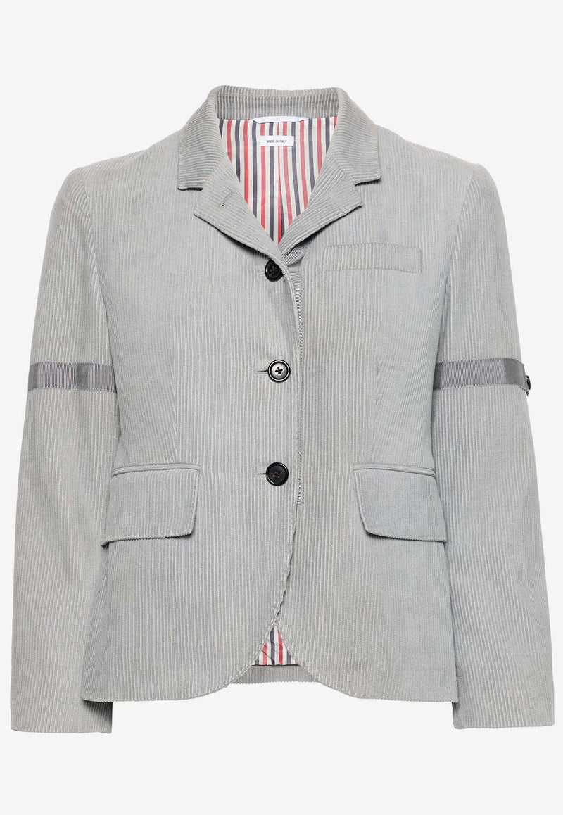 Thom Browne Single-Breasted Corduroy Blazer Gray FBC812OF022_055