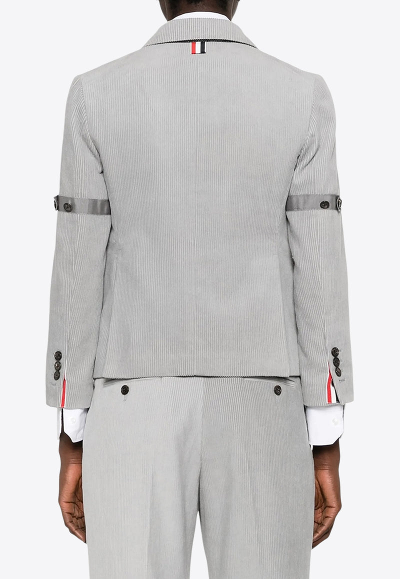 Thom Browne Single-Breasted Corduroy Blazer Gray FBC812OF022_055