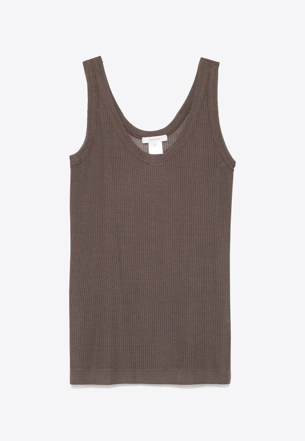 Lemaire Seamless Ribbed Tank Top Brown TO1156LK1017_BR449