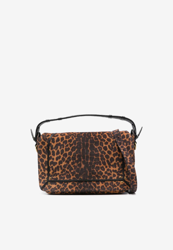Jérôme Dreyfuss Medium Pepito Leopard Print Crossbody Bag Brown 45PEPMCR_Imprimé Léopard Naturel