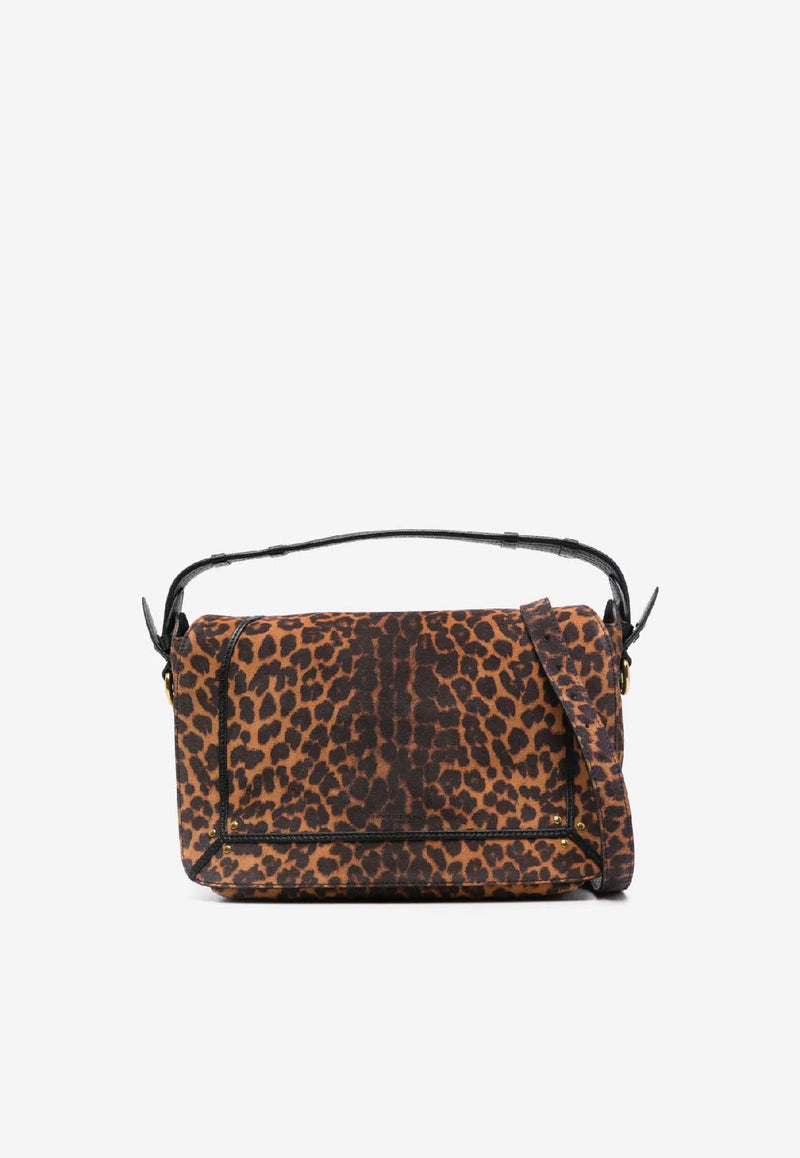 Jérôme Dreyfuss Medium Pepito Leopard Print Crossbody Bag Brown 45PEPMCR_Imprimé Léopard Naturel