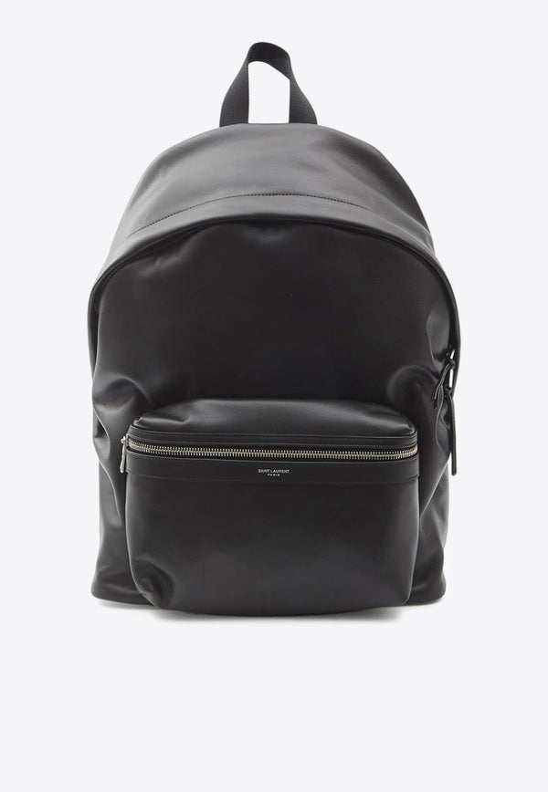 Saint Laurent City Leather Backpack Black 534967AAEJZ_1000