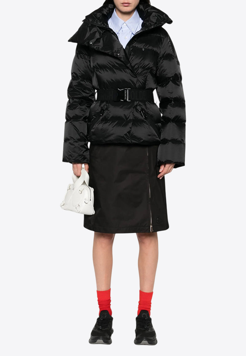 Moncler Logo Patch Zipped Skirt Black K10932D000225988K_999