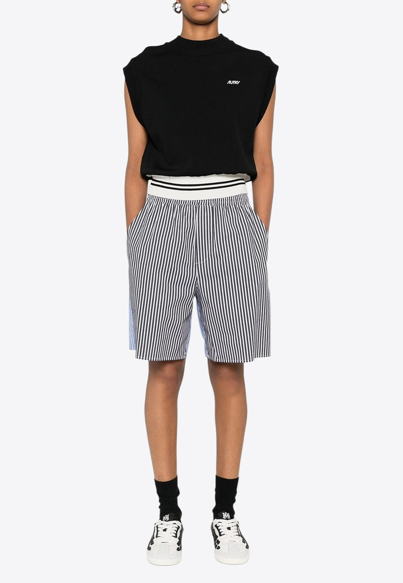 Autry Embroidered Logo Cropped Vest Black VEPWC1_KK