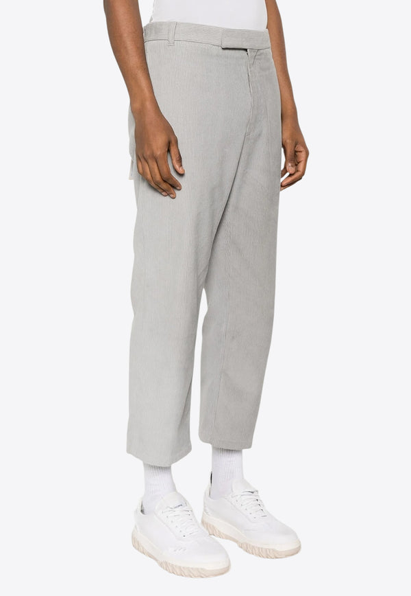 Thom Browne Mid-Rise Straight-Leg Pants Gray MTU320UF0220_055