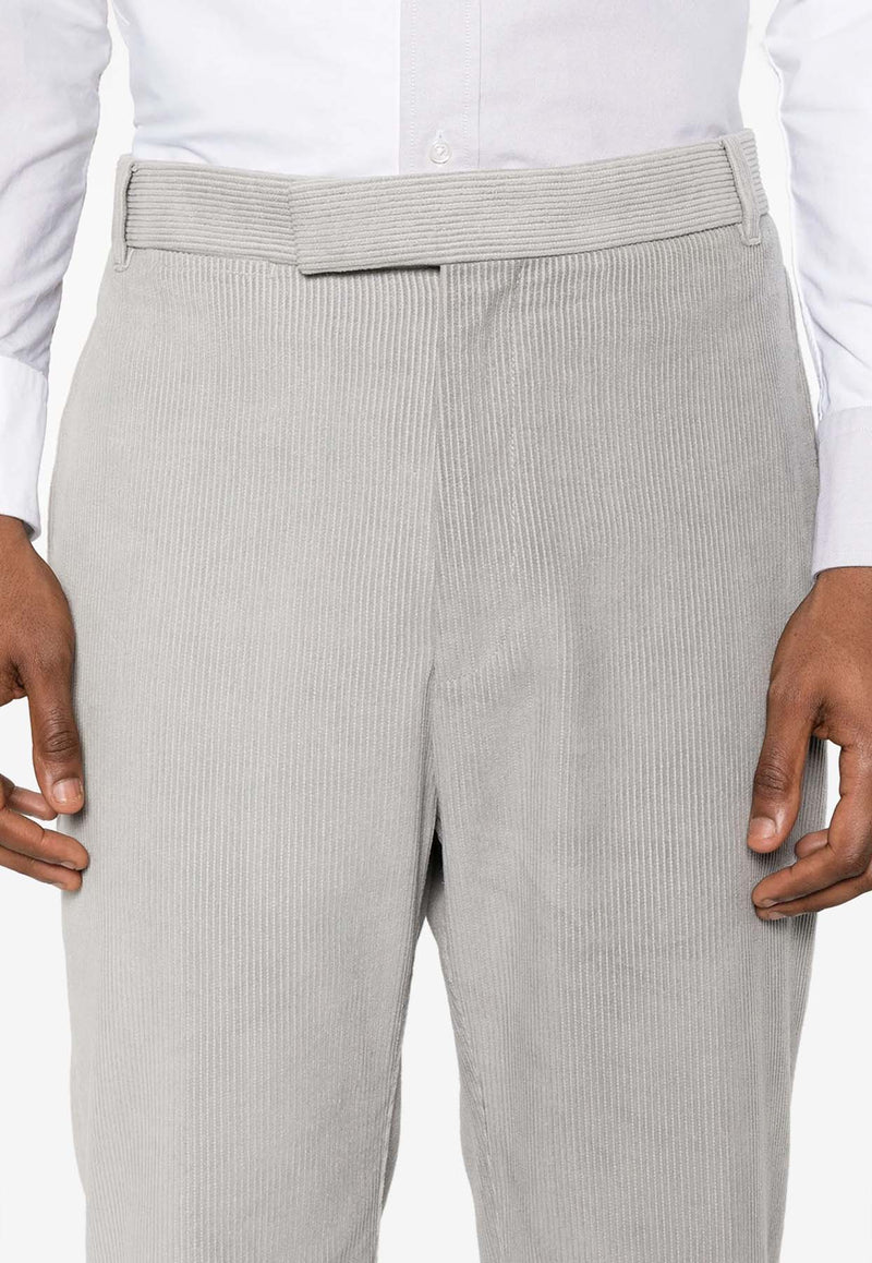 Thom Browne Mid-Rise Straight-Leg Pants Gray MTU320UF0220_055