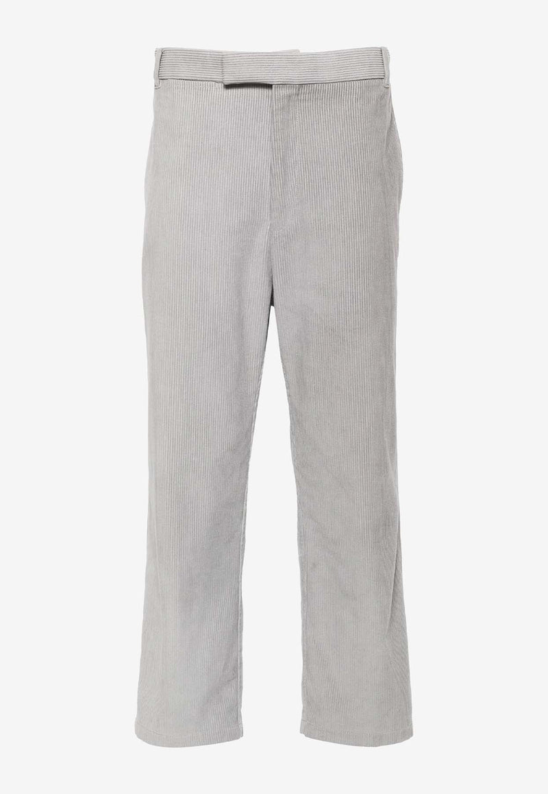 Thom Browne Mid-Rise Straight-Leg Pants Gray MTU320UF0220_055