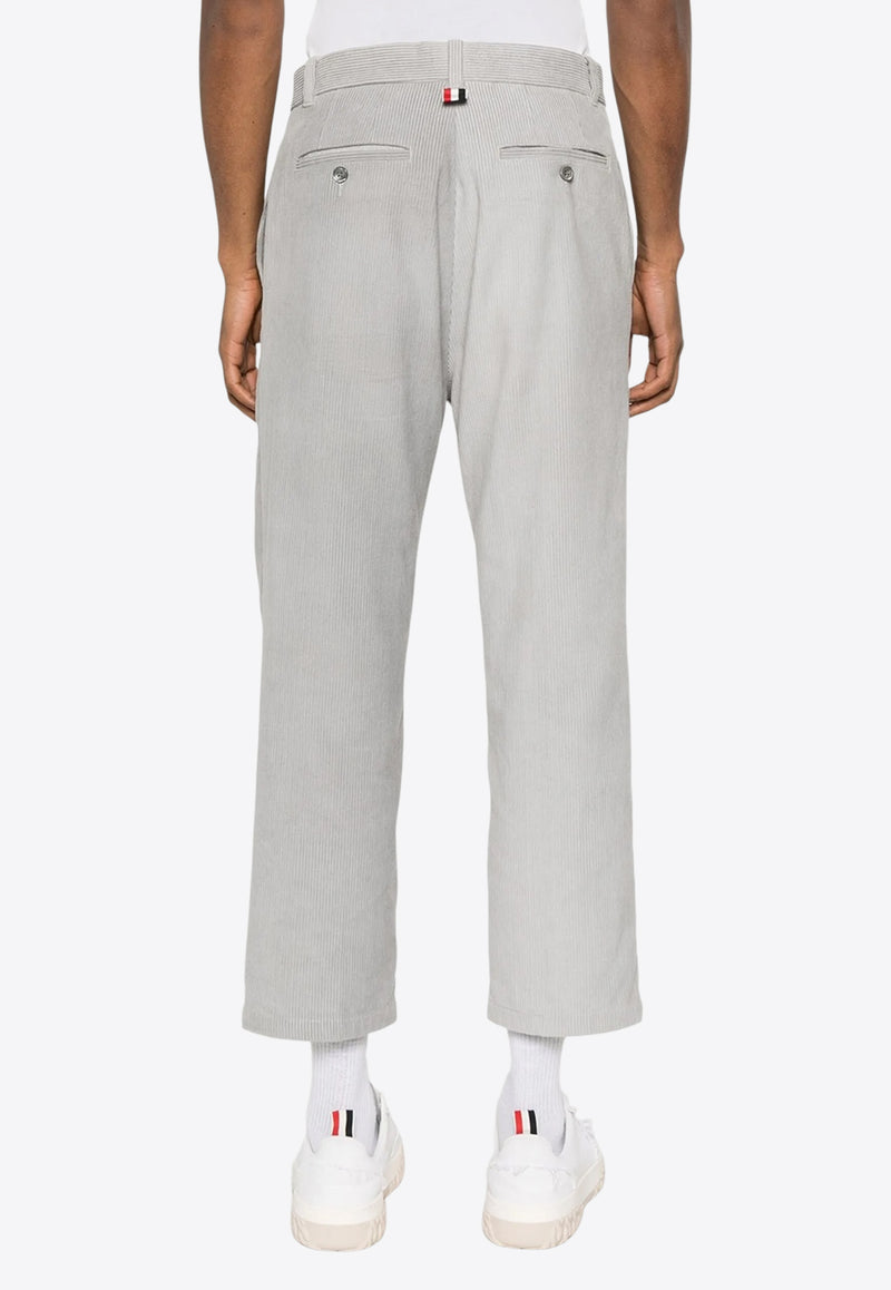 Thom Browne Mid-Rise Straight-Leg Pants Gray MTU320UF0220_055