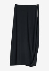 Lemaire Twisted-Hem Midi Skirt Black SK1047LJ1034_BK999