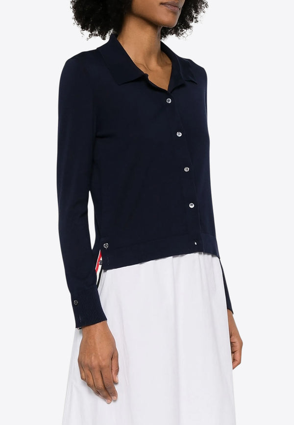 Thom Browne 4-bar Stripes Polo Cardigan Navy FKL003AY3036_415