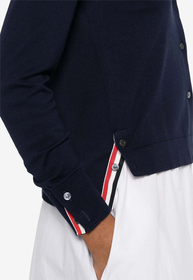 Thom Browne 4-bar Stripes Polo Cardigan Navy FKL003AY3036_415