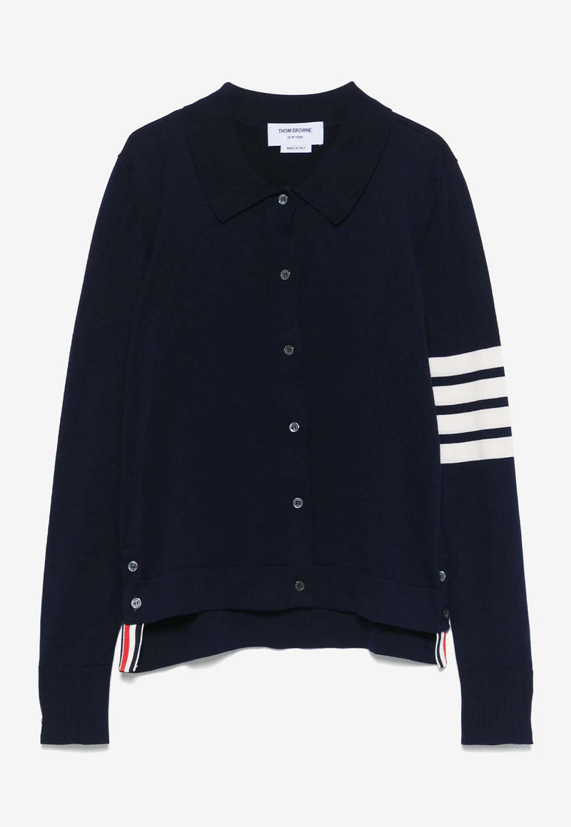 Thom Browne 4-bar Stripes Polo Cardigan Navy FKL003AY3036_415
