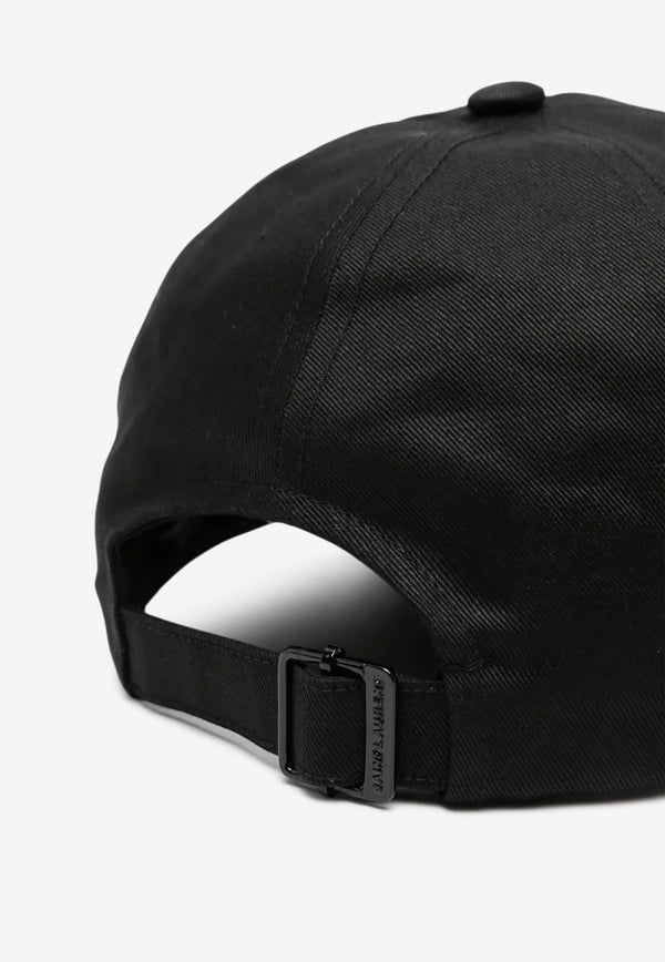 Saint Laurent Logo Embroidered Baseball Cap Black 7780633YP19_1000