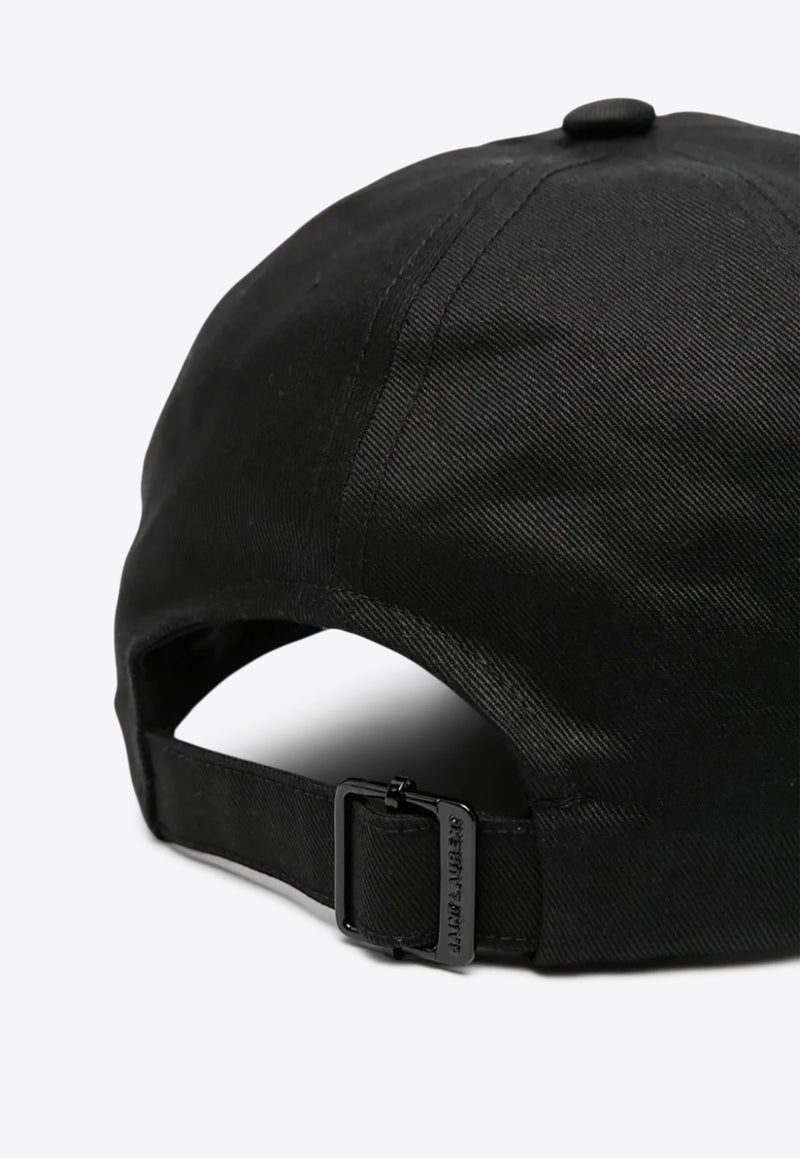 Saint Laurent Logo Embroidered Baseball Cap Black 7780633YP19_1000