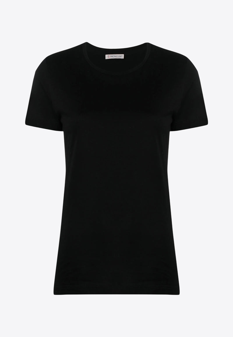 Moncler Logo Patch Crewneck T-shirt Black K10938C73200V8058_999