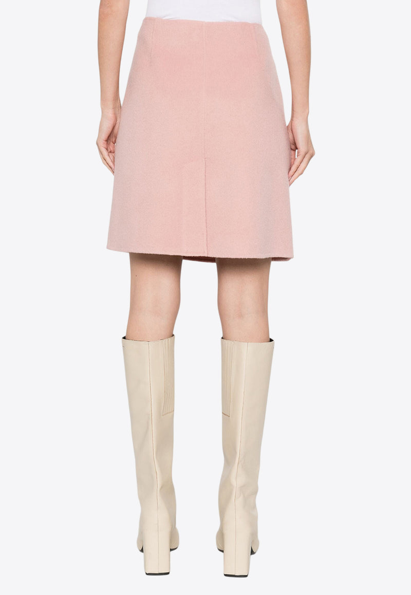 P.A.R.O.S.H Wool High-Waist Mini Skirt Pink D620970LEAK24_027