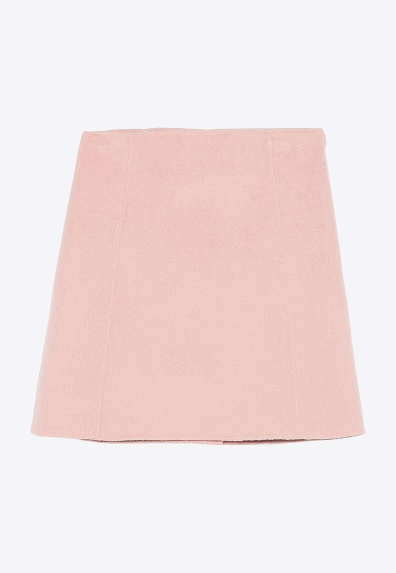 P.A.R.O.S.H Wool High-Waist Mini Skirt Pink D620970LEAK24_027