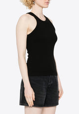 Agolde Rayne Ribbed Knit Tank Top  Black A73561260_BLK