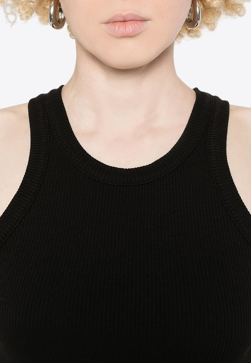 Agolde Rayne Ribbed Knit Tank Top  Black A73561260_BLK