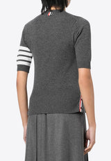 Thom Browne 4-bar Stripes Cashmere Knit Top Gray FKA108A00011_035