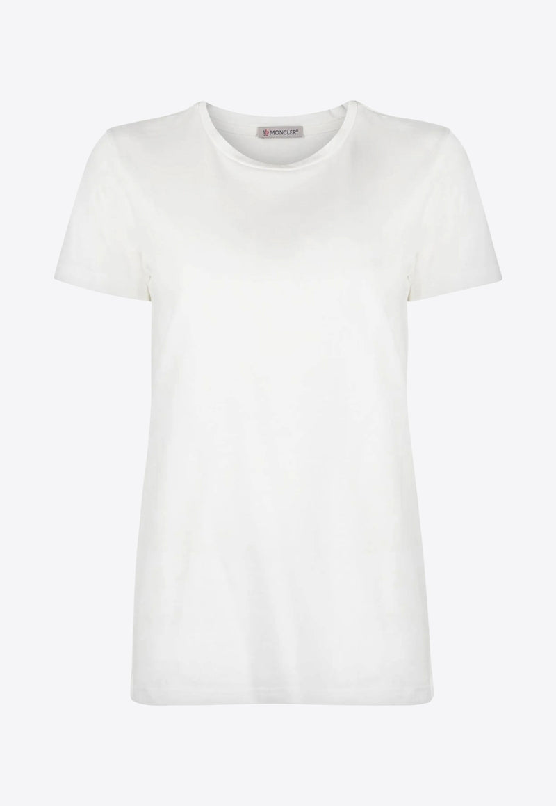 Moncler Logo Patch Crewneck T-shirt White K10938C73200V8058_033