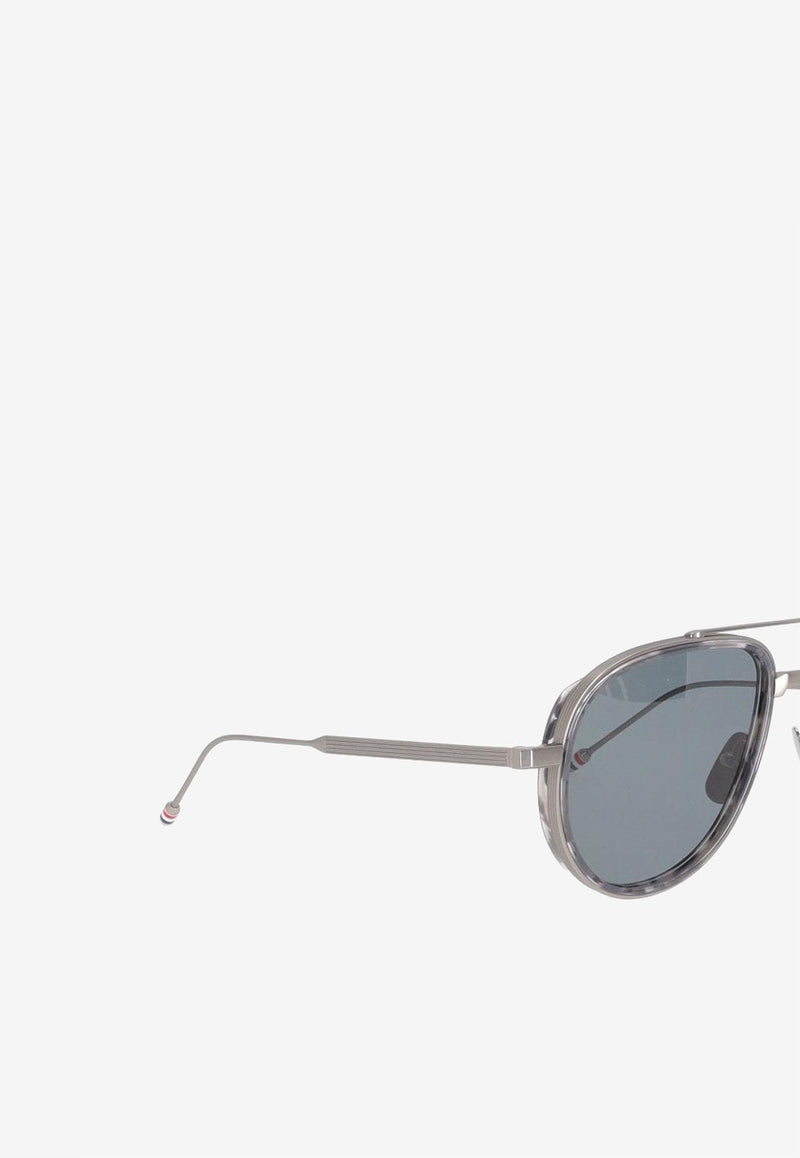 Thom Browne Aviator Metal Sunglasses  Gray UES929AG0003_035