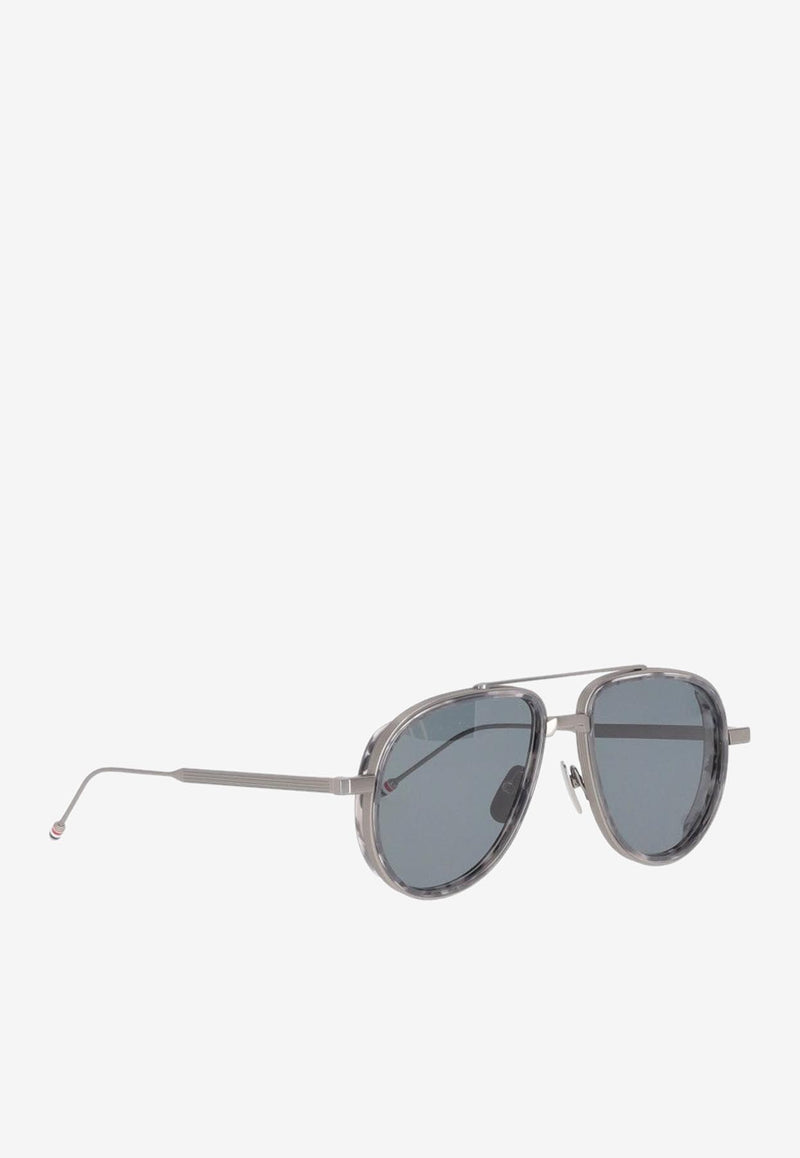 Thom Browne Aviator Metal Sunglasses  Gray UES929AG0003_035