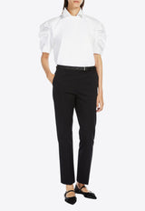 Max Mara Okra Satin Tailored Pants Black 2511131072600OKRA_003