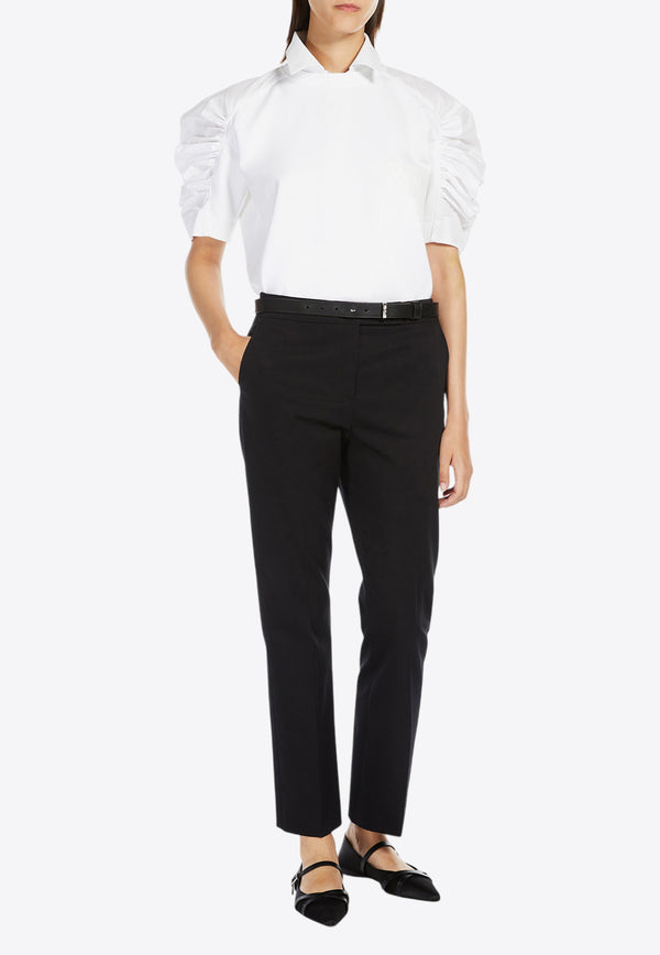 Max Mara Okra Satin Tailored Pants Black 2511131072600OKRA_003