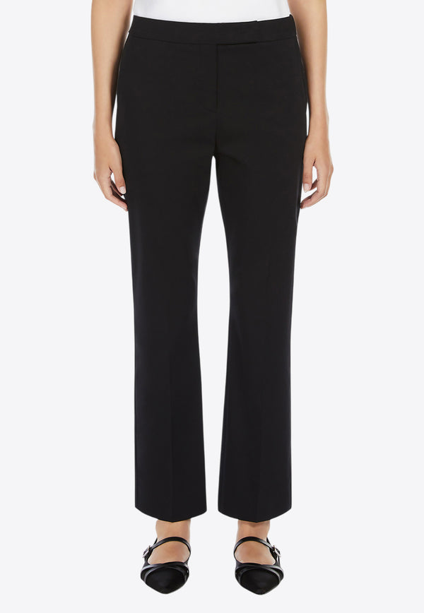 Max Mara Okra Satin Tailored Pants Black 2511131072600OKRA_003