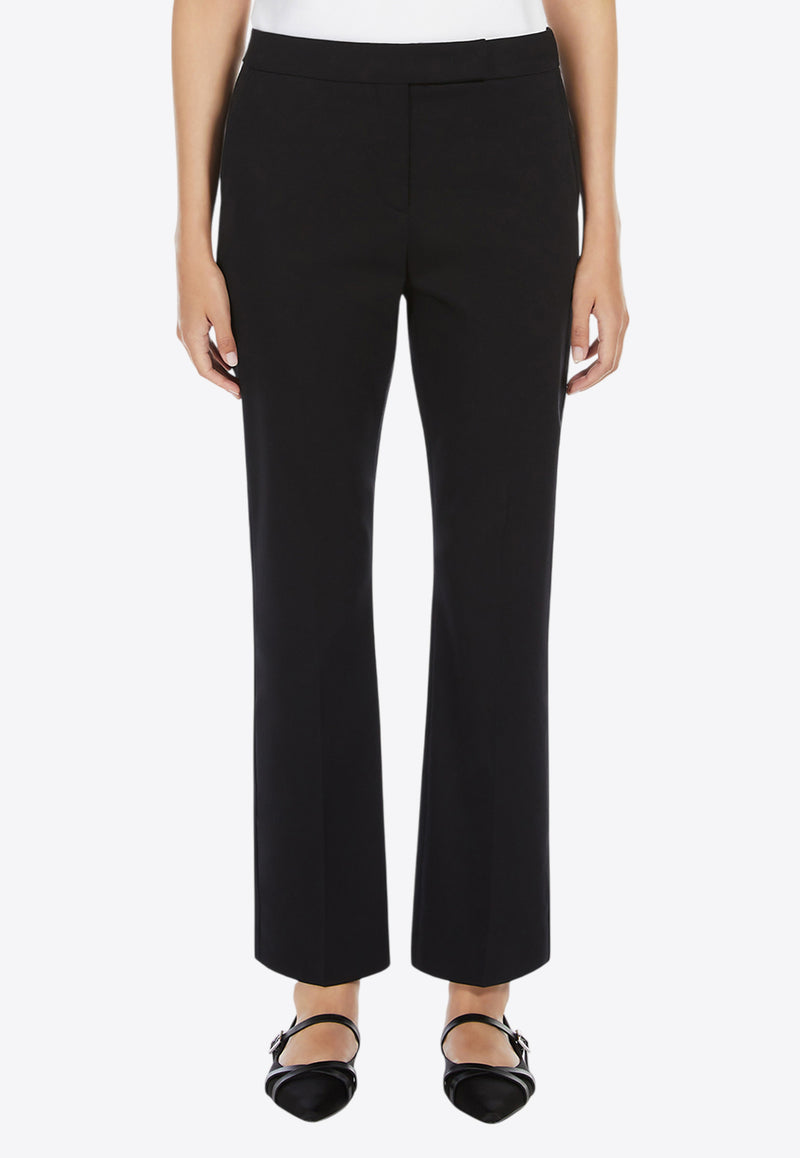 Max Mara Okra Satin Tailored Pants Black 2511131072600OKRA_003