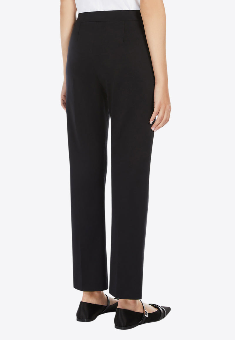 Max Mara Okra Satin Tailored Pants Black 2511131072600OKRA_003