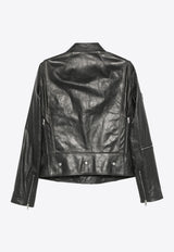 Rick Owens Bauhaus Stooges Leather Biker Jacket Black RU01E5765LTP_09