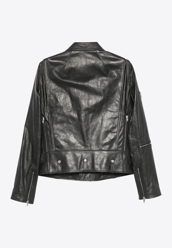 Rick Owens Bauhaus Stooges Leather Biker Jacket Black RU01E5765LTP_09