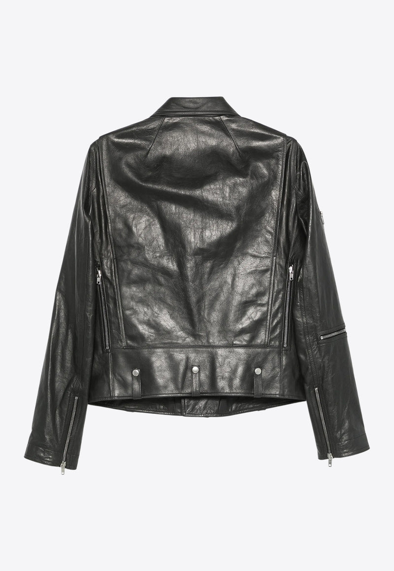 Rick Owens Bauhaus Stooges Leather Biker Jacket Black RU01E5765LTP_09