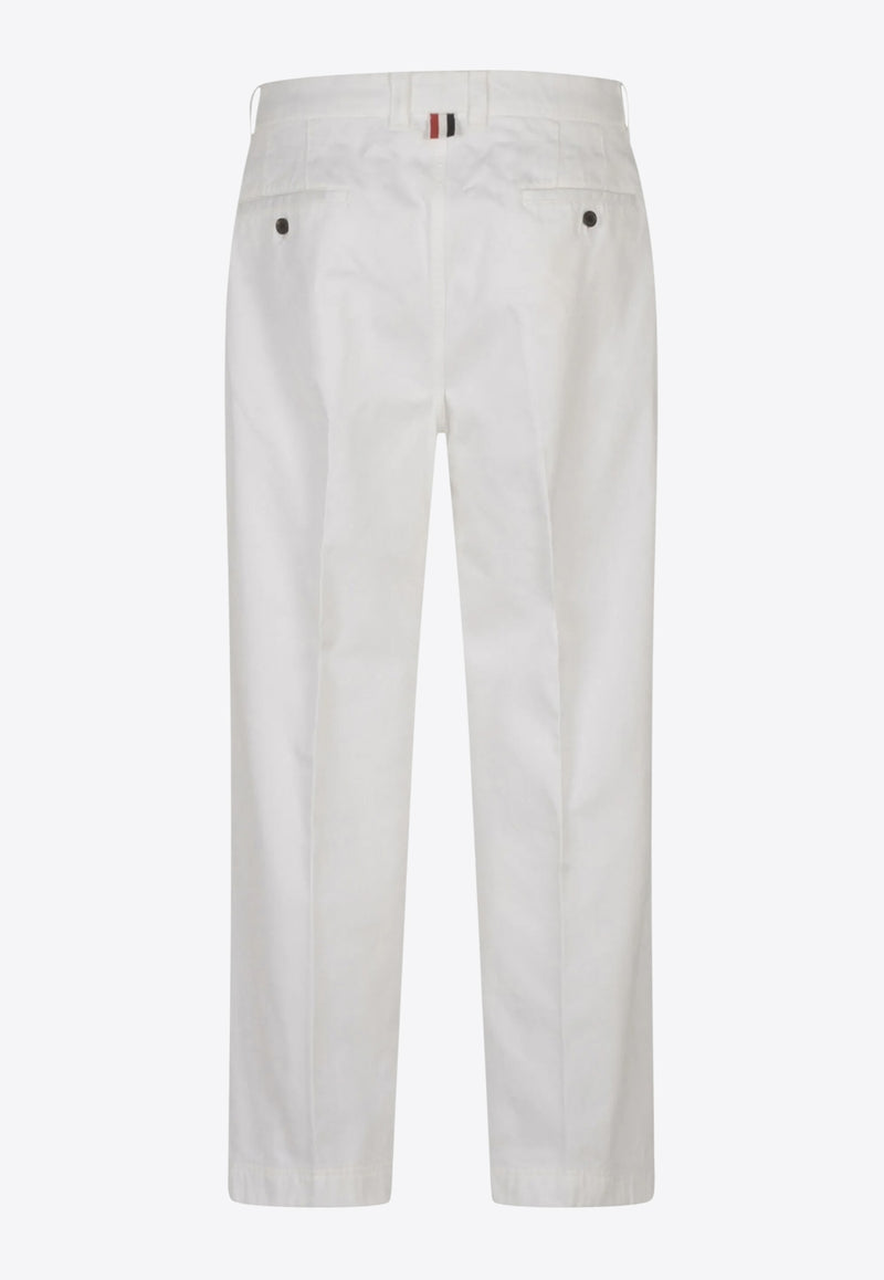 Thom Browne Tailored Straight-Leg Pants White MTU335WF0576_100