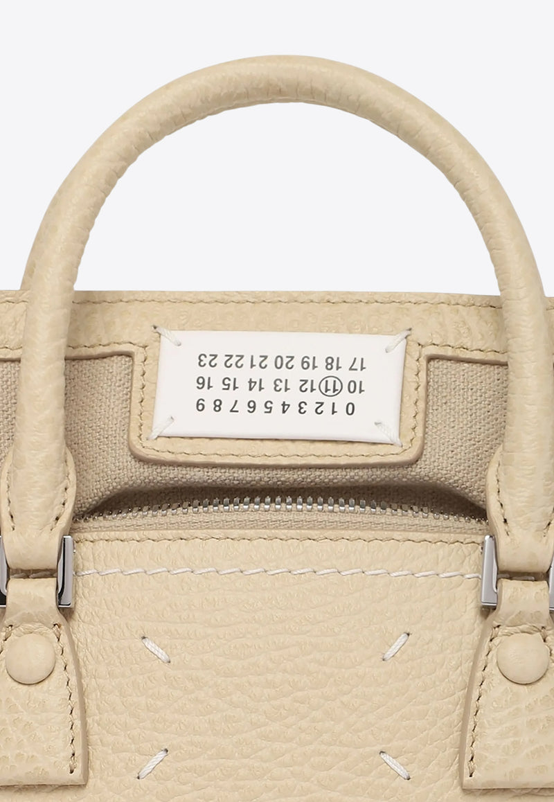 Maison Margiela 5AC Leather Top Handle Bag Beige S56WG0081P4455_T2019