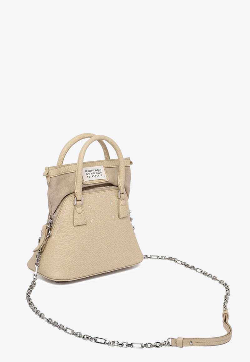 Maison Margiela 5AC Leather Top Handle Bag Beige S56WG0081P4455_T2019