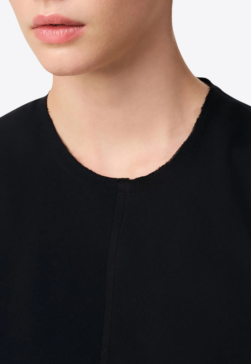 AMI PARIS Sleeveless Midi Dress  Black FDR066AC0014_001